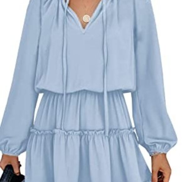 Dresses & Skirts - New Women’s Light Blue Polyester Dress